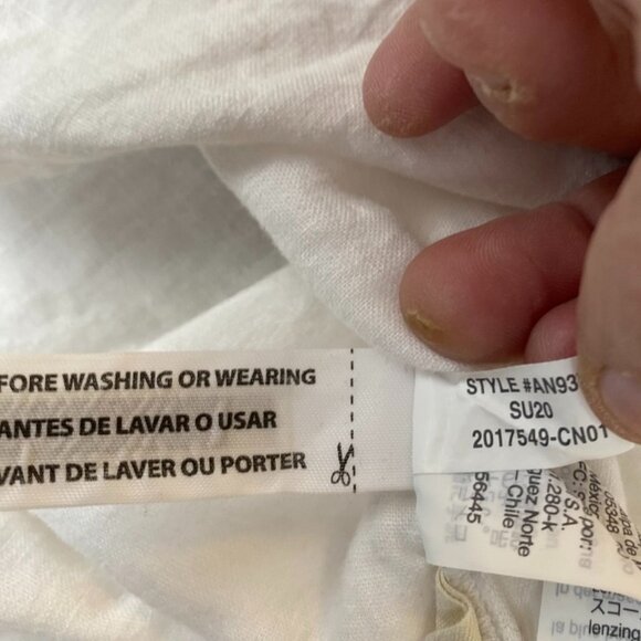 J. Crew Womens Shirt Medium Linen Blend Button-Front Long Sleeve Henley - Picture 7 of 11